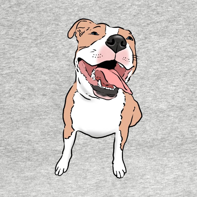 Happy Smiling Pitbull by sockdogs